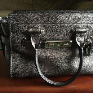 Coach Swagger 27 - Metallic Grey w/Silver Hardware